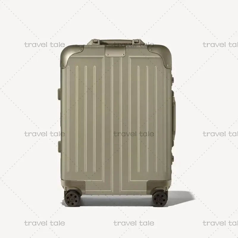 VESOCOVO Aluminum Trolley Suitcase — 20", 26", 30" Large Rolling Luggage Bag with Wheels