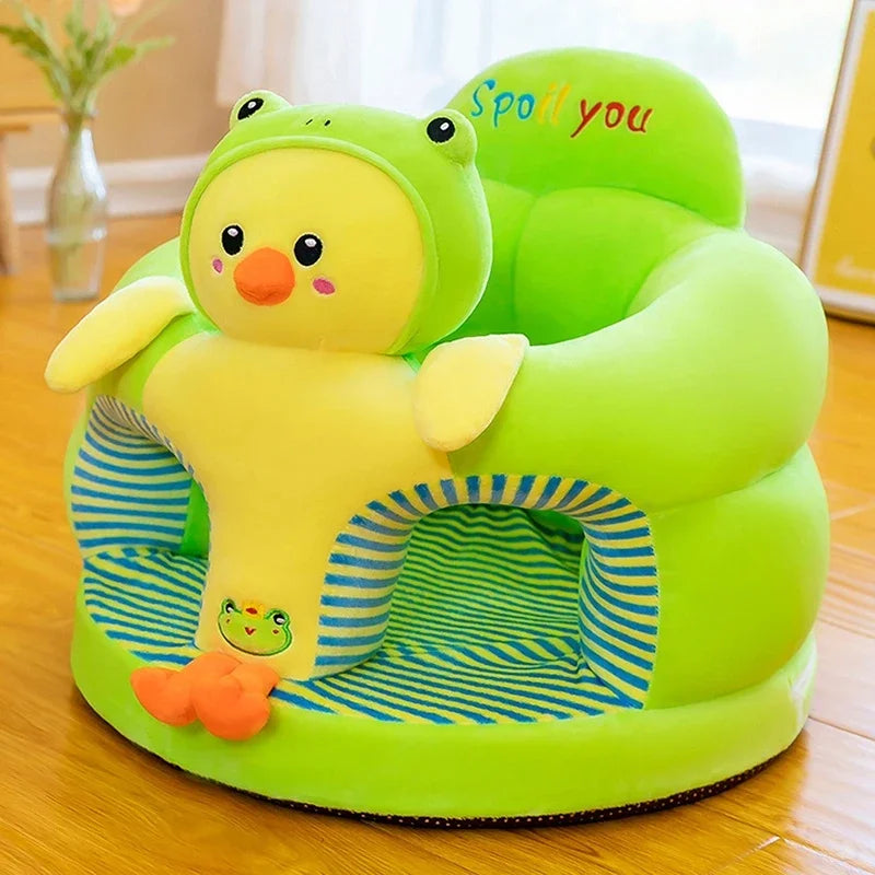 Baby Animal Plush Sofa Cover - Soft Feeding Chair Seat Cover for Toddlers, Comfortable Baby Sofa Cushion Without Filling