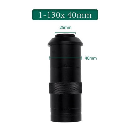 4K 48MP HDMI USB Industrial Microscope Camera – 1-130X/150X/180X Zoom C Lens for Soldering & Repair