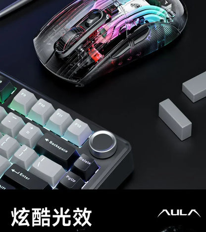 Aula SC630 Custom Gaming Mouse – 3-Mode 2.4G/Bluetooth/USB with Charging Base, Energy-Saving Esports Mouse for PC