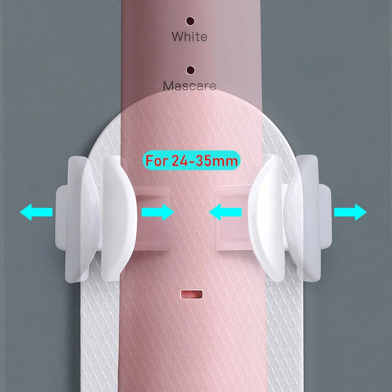 Adjustable Silicone Toothbrush Holder - Non-slip Wall Mount for Electric Toothbrushes ( Adapts to 99% of Models )