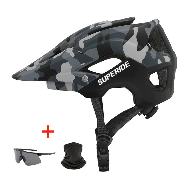 SUPERIDE Outdoor Cycling Helmet - Breathable Ultralight XC MTB Bicycle Helmet, Integrally-Molded Mountain & Road Bike Safety Gear