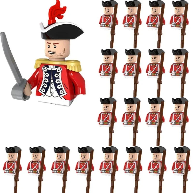 WW2 Mini Military Imperial Navy Soldier Building Blocks – Caribbean Pirates Figures Bricks Educational Toys for Boys, Christmas Gift