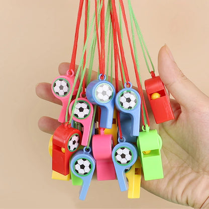 24PCS Colorful Soccer Whistles for Kids – Football Party Favors, Goody Bag & Pinata Fillers, Fun Gifts for Boys & Girls