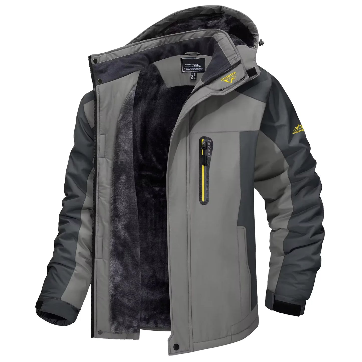 TACVASEN Winter Fleece Lined Parka - Waterproof Windproof Ski Snowboard Jacket with Removable Hood
