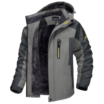TACVASEN Winter Fleece Lined Parka - Waterproof Windproof Ski Snowboard Jacket with Removable Hood