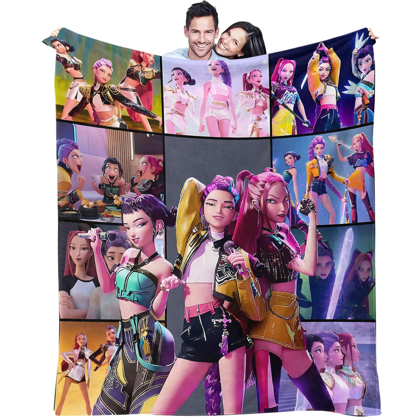 K-Pop Demon Hunters Flannel Blanket – 31 Styles Anime Throw for Home, Travel & Camping Fan Gift