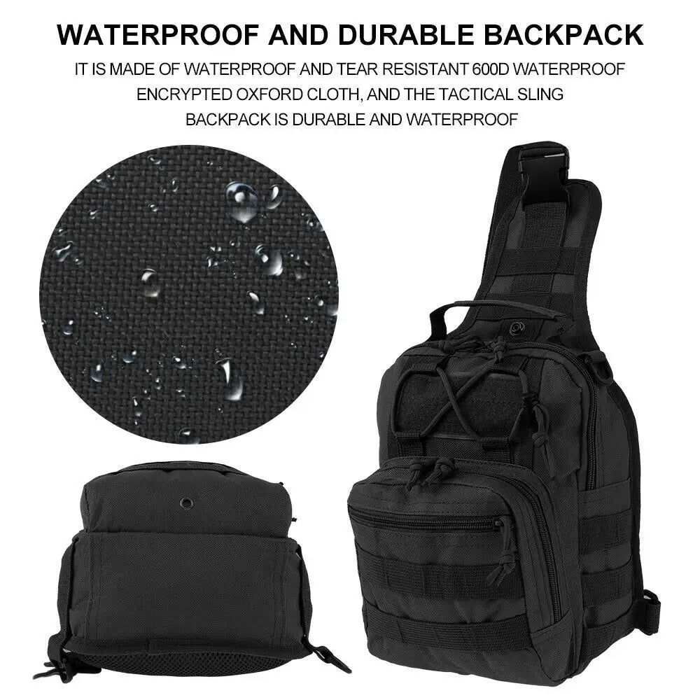 Men’s Waterproof Outdoor Crossbody Chest Bag – Sports Bike Shoulder Handbag