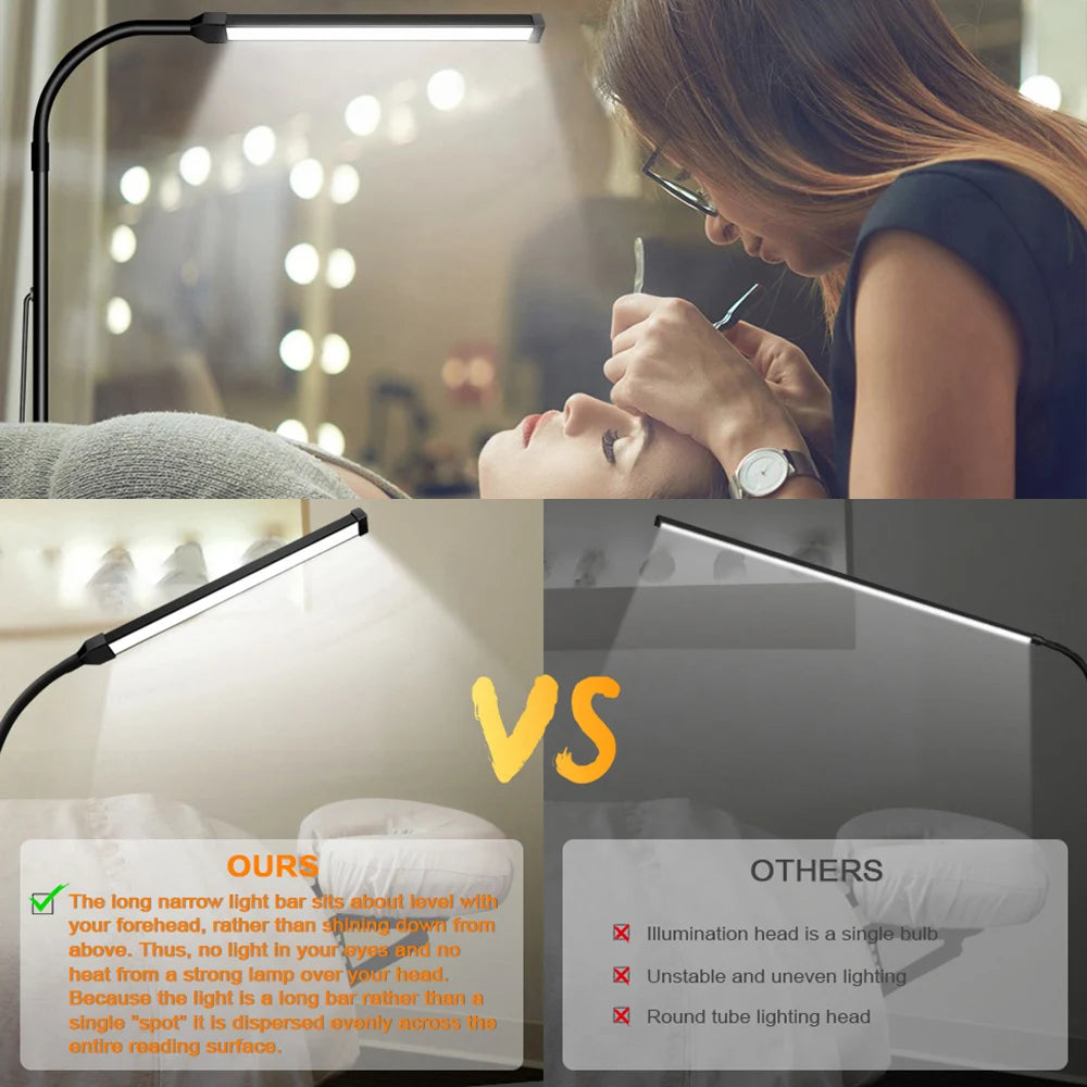 Adjustable LED Floor Lamp: Dimmable Gooseneck Stand Light for Living Room, Bedroom, Office | Indoor Reading & Decoration