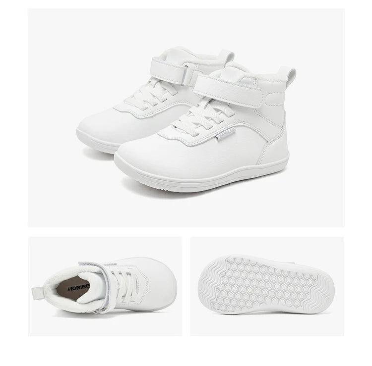 HOBIBEAR Kids Winter Shoes – Wide Toe Box Faux Fur Lined Ankle Sneakers for Boys & Girls