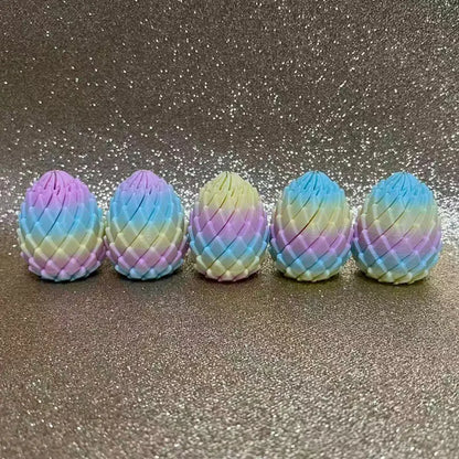 3D Printed Dragon Egg Stress Relief Toy - Deformable Twist Desk Ornament