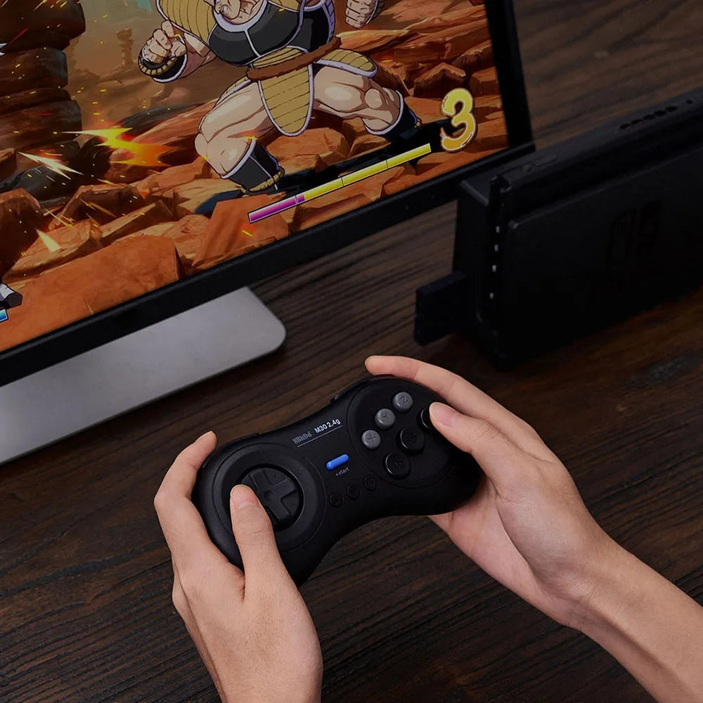 8BitDo M30 2.4G Wireless Gamepad – Sega Genesis & Mega Drive Mini Compatible Original Retro Controller for Classic Gaming