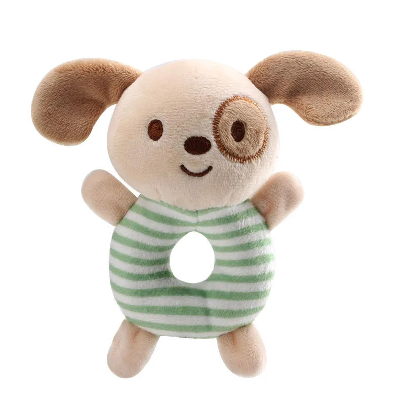 Newborn Baby Rattle Toy – Plush Cartoon Animal Hand Ring for Infants 0-24 Months, Toddler Early Educational Bed Toy