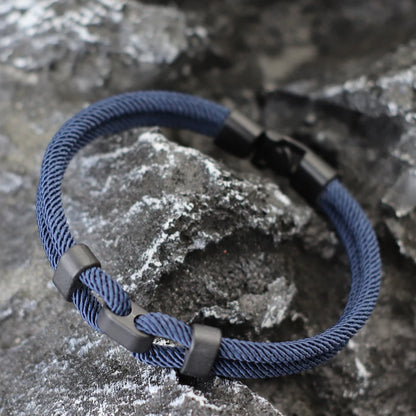 Personalized Men's Thread Bracelet – 4mm Milan Rope Bangle, 6 Color Wrap, Grade A Gift for Boyfriend