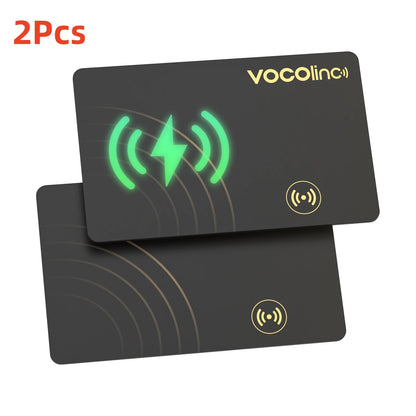 VOCOlinc Wireless Charging Bluetooth Smart Tag — 1/2PCS Global Locator & Item Finder Card, Compatible with Find My (iOS Only)