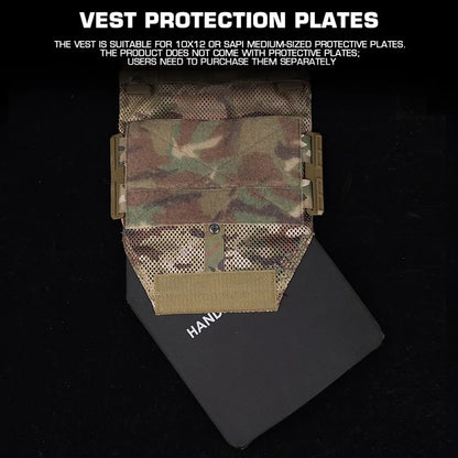 Tactical Vest LV119 Plate Carrier Set – Lightweight OTB Maritime Airsoft Hunting Vest with Underbelly Bag & Triple Mag Pouch