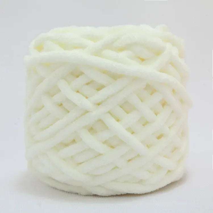 100g Chenille Knitting Yarn – Soft Thick Cotton Ice Strip Wool for DIY Hand Knitting Scarves & Crafts