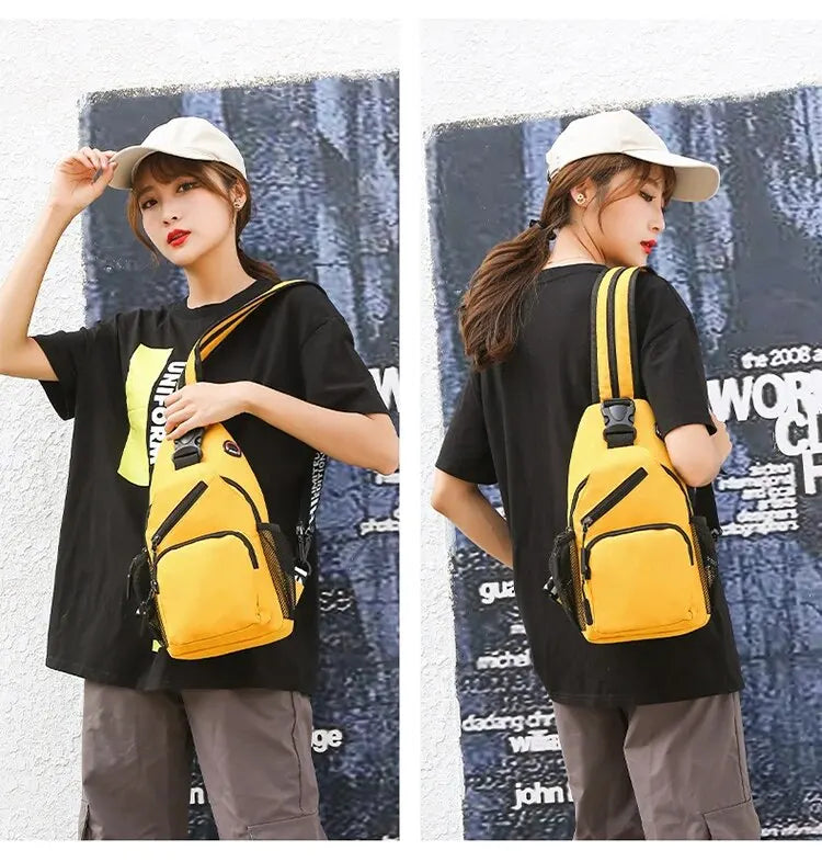 Women's Waterproof Oxford Breast Bag – Large Capacity Multi-Functional Casual Crossbody Backpack