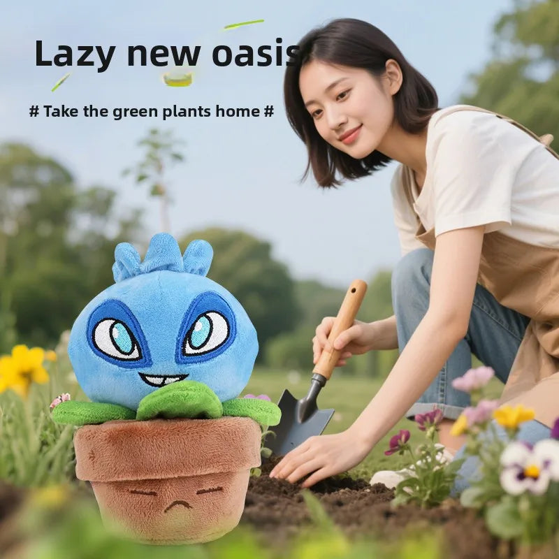 Plants vs. Zombies 2 Plush Toys - Sunflower and Peashooter Potted Plant Dolls, Soft Pillow Toys and Gifts for Teens