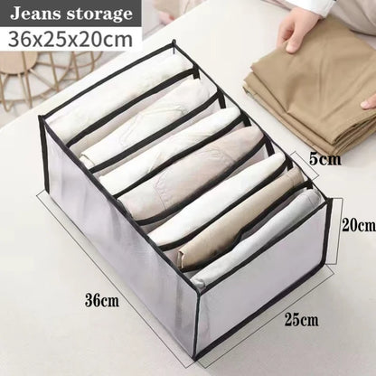 Organizer Storage Boxes for Panties & Socks – Wardrobe Divider for Pants, Underwear, Bras, Jeans & Clothes