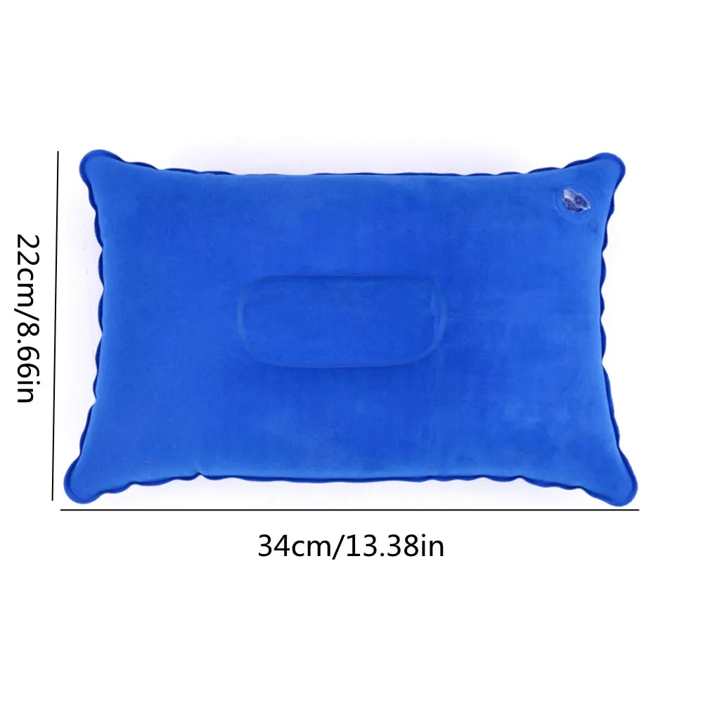 U-Shaped Inflatable Travel Pillow - Portable Air Neck Support Cushion, Comfortable Sleeping, Press-to-Inflate Design