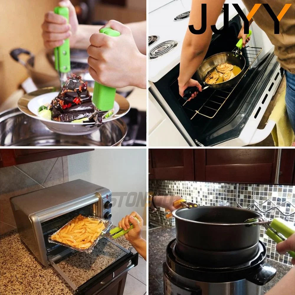 Universal Hot Dish Gripper Tongs — Plate, Bowl & Pan Clip Clamp (Fits Multiple Sizes)