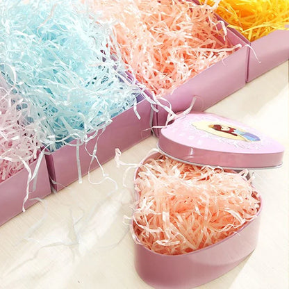 100g Colorful Crinkle Raffia Paper Filler – Shredded Lafite Grass for DIY Wedding, Party, Gift Box & Candy Packaging