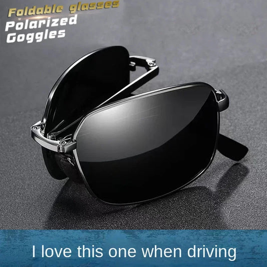 2023 Foldable Polarized Sunglasses – High-Quality Vintage Metal Frame UV400 for Men & Women