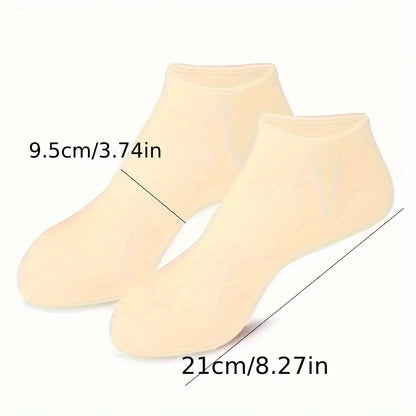 2 Pack Silicone Moisturizing Foot Socks – Gel Socks for Cracked Feet, Foot Spa Treatment & Deep Hydration