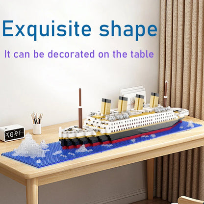 Titanic Building Block Model Kit - Giant Cruise Ship Puzzle Toy for Kids, Boys & Girls, Desktop Display & Birthday Gift