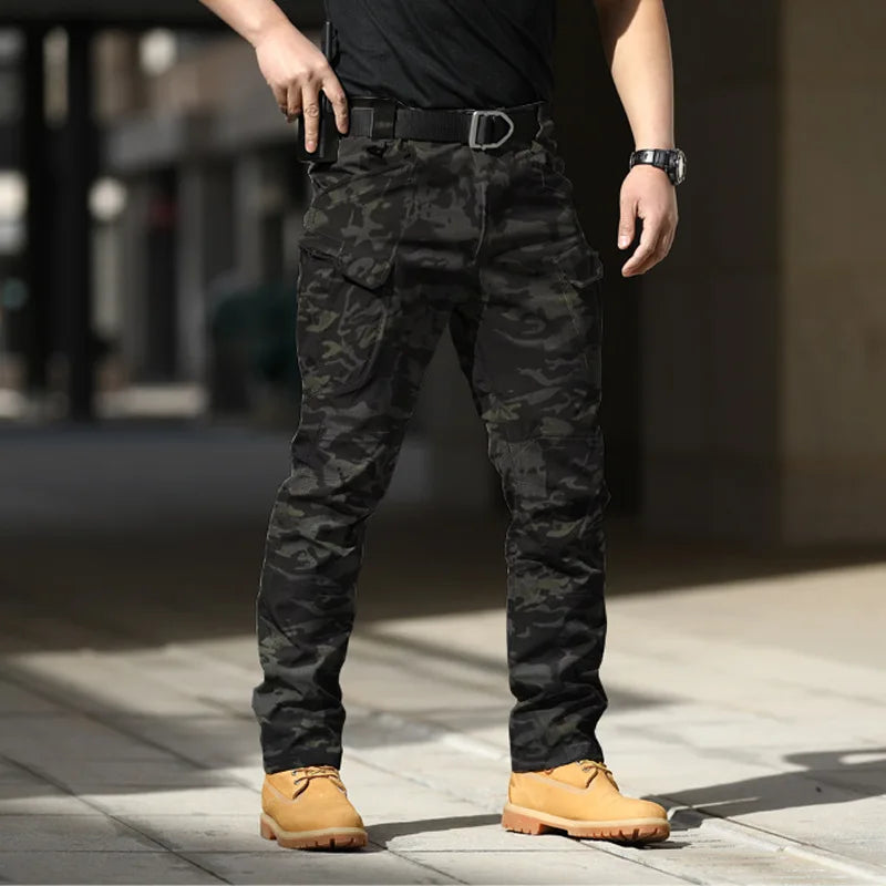 Spring-Autumn Water-Resistant Tactical Hiking Pants – Stretch Desert Camouflage Military Utility Trousers