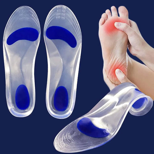 Silicone Gel Medical Insoles – Orthopedic Arch Support for Men & Women, Flat Foot & Plantar Fasciitis Relief Shoe Pads