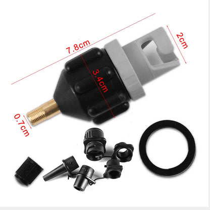 Air Valve Adapter for Inflatable Pump – SUP Board, Kayak, Paddle Boat, Tire Air Compressor Connector