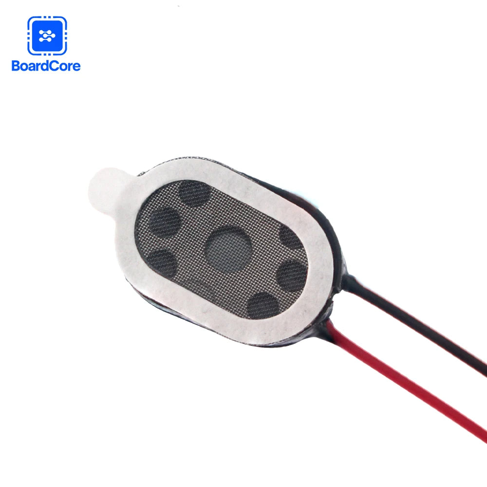 5-Piece Mini Speaker Set - 1W 8Ω Oval Loudspeakers with Wire for Arduino, 15×10mm & 24×15mm Sizes