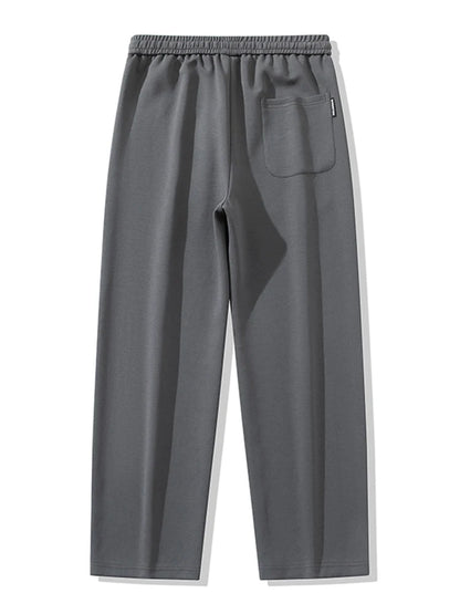 Men’s Wide Leg Cotton Sweatpants – Straight Fit Drawstring Casual Sports Track Pants, Big Size up to 8XL