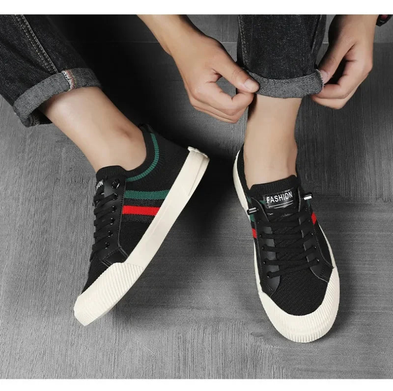 Luxury Men's Casual Sneakers – Fashionable Breathable Mesh Walking Loafers, Outdoor Flats Zapatos Para Hombres