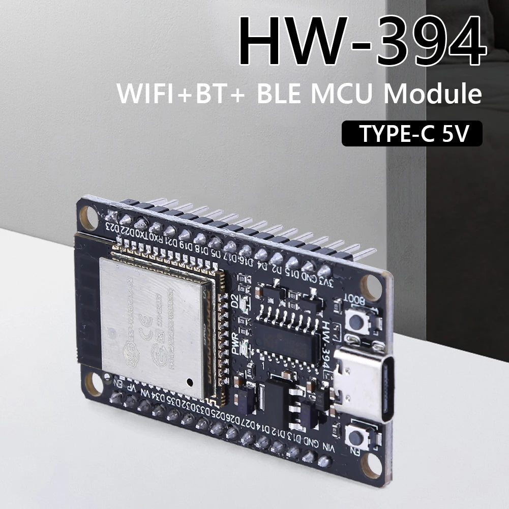 ESP32 ESP-WROOM-32 Development Board – Type-C WiFi & Bluetooth Module with ESP32 NodeMCU Breakout Board for IoT Projects
