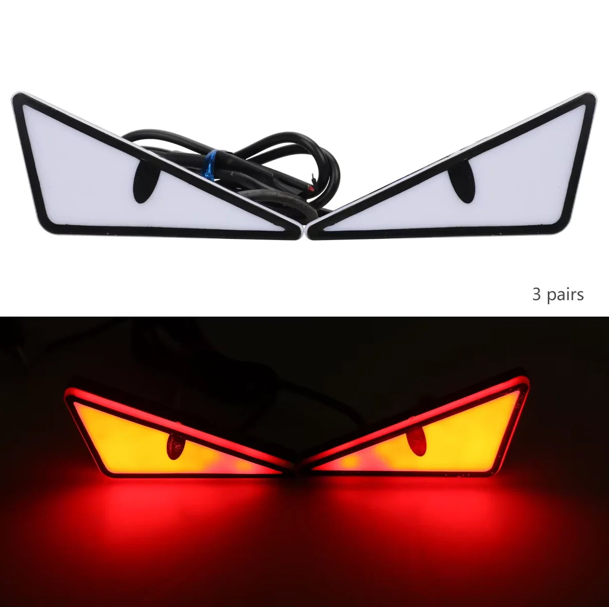 Universal Car LED Devil Eyes Lights - Demon Eye Headlight & Mini Turn Signal Tail Lamp for Cars and Motorcycles