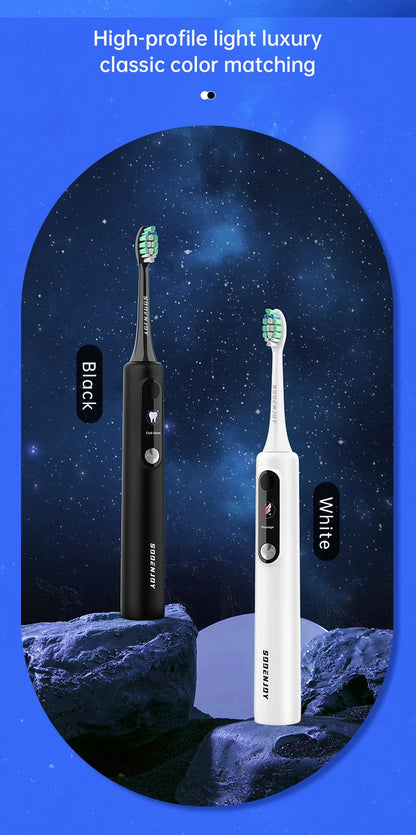 SOOENJOY Sonic Electric Toothbrush NB-1 — Smart LCD Display, DIY Mode, Automatic Teeth Cleaner for Adults
