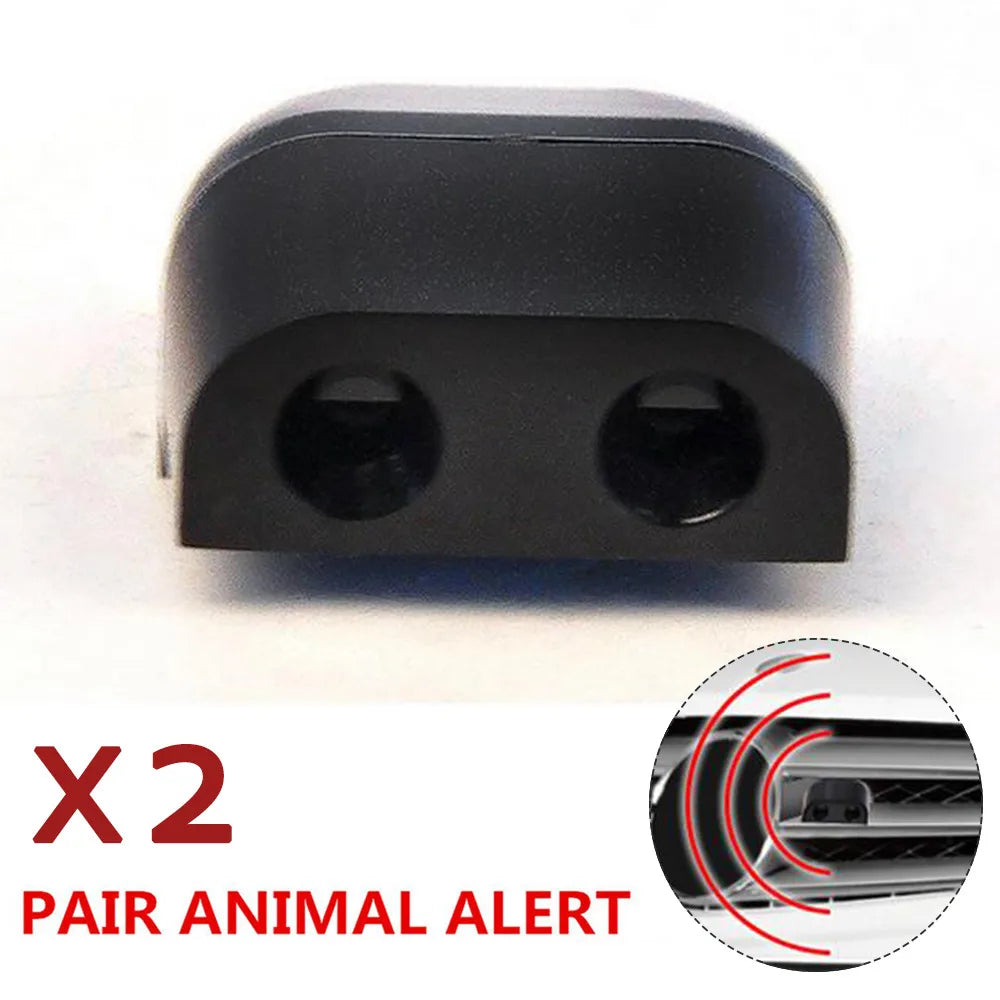 2pcs Car Ultrasonic Animal Repellent – Sonic Whistle Safety Alarm, Grille-Mount Deer & Wildlife Sound Repeller