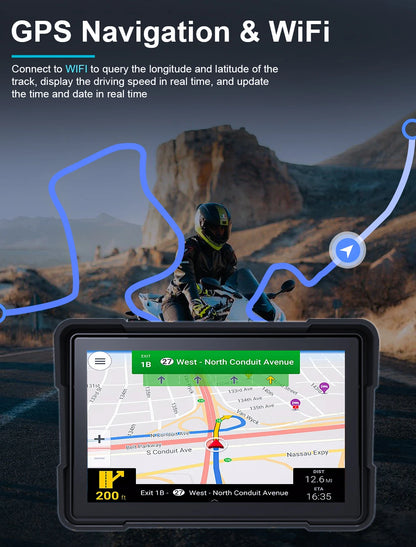 6.25-Inch Motorcycle GPS Navigation Screen with Wireless CarPlay & Android Auto – 1560x720 Resolution, Motor DVR Monitor, TPMS Optional