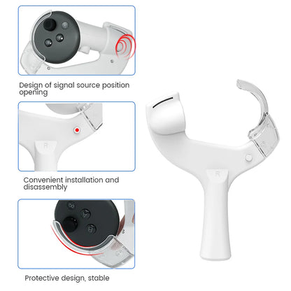 VR Table Tennis Adapter for Meta Quest 3/3S – Controller Handle Accessory with Rackets for VR Gaming