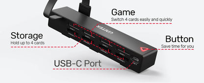 Unitek D1100A Game Card Reader for Nintendo Switch OLED — One-Button Multi-Game Switcher Adapter Accessory