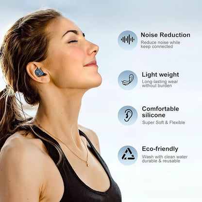 Silicone Ear Plugs – Waterproof Noise-Reducing Earplugs for Sleeping, Swimming, and Ear Protection Set