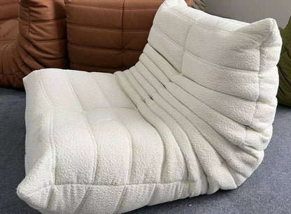 Caterpillar Single Sofa Chair – Cozy Tatami Lounge Chair for Living Room, Bedroom, Balcony, Reading, and Leisure