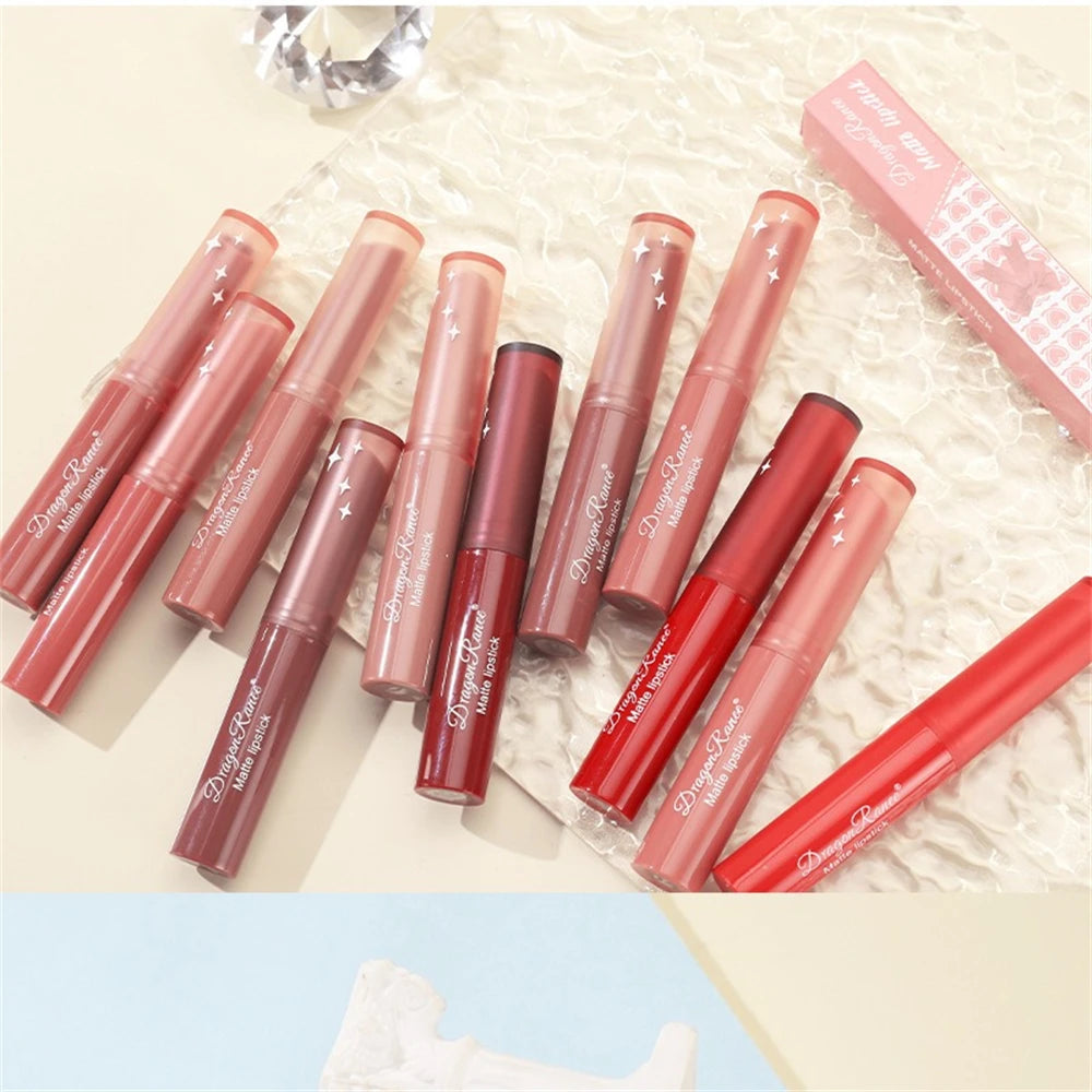 Nude Matte Waterproof Lipstick – Long-Lasting Velvet Red Lipsticks for Women, Non-Fading Lip Makeup