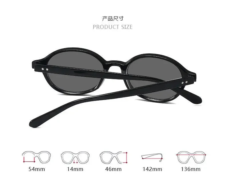 Retro Oval Rivet Sunglasses for Women & Men – UV400 Vintage Fashion Eyewear
