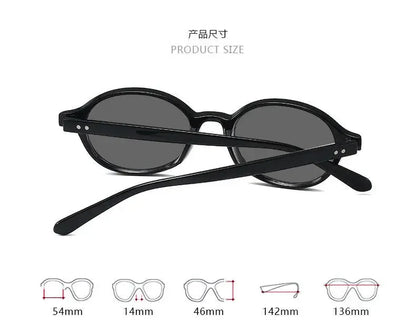 Retro Oval Rivet Sunglasses for Women & Men – UV400 Vintage Fashion Eyewear