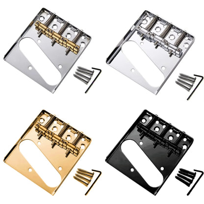 Pro Telecaster TL Bridge Upgrade — 6-Point Brass Saddles with Ashtray Design, CNC Aluminum Base for Vintage Tone Enhancement