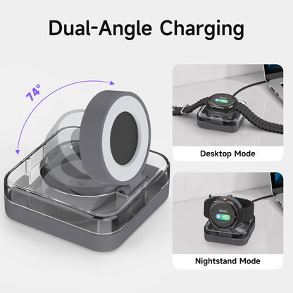 Samsung Galaxy Watch Charger Organizer Case - Cable Storage Box, Phone Holder and Watch Stand for Galaxy Watch Ultra, 7, 8 and 9